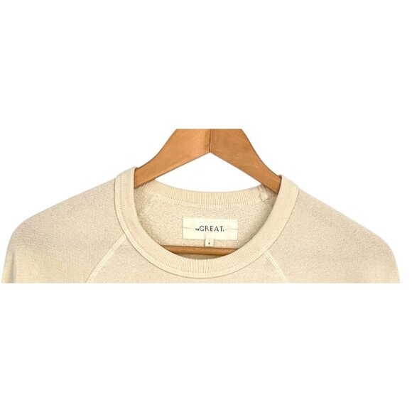 The GREAT. Blue Jays Graphic Sweatshirt Ivory Pullover Size 0 College Print - Picture 3 of 7